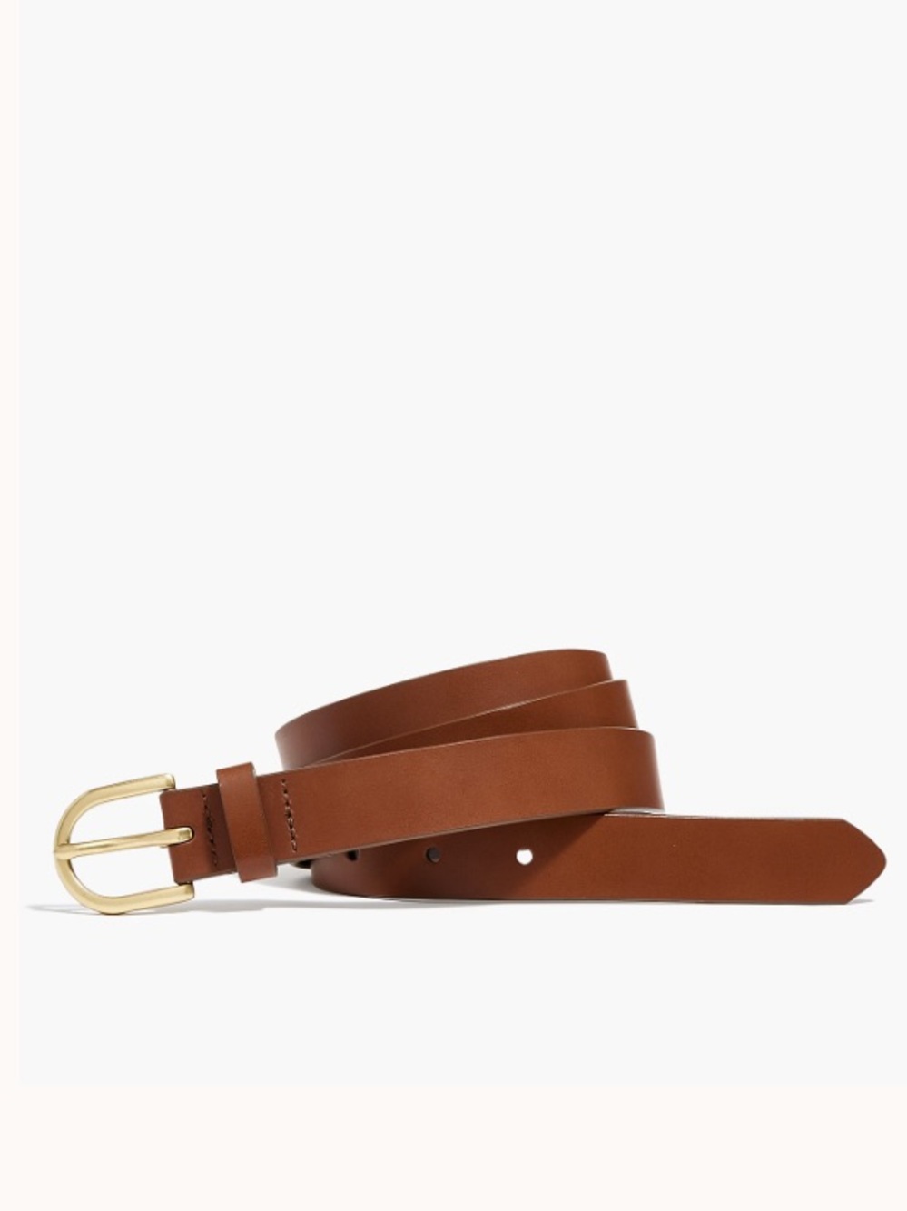 J Crew Italian Leather Camel Brown Belt Womens Sz XS S Gold Buckle Classic